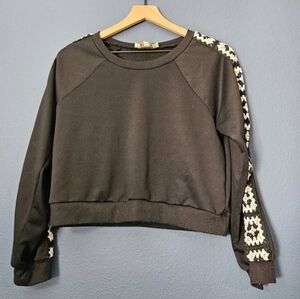 Rebellion • Crochet Detail Sweatshirt